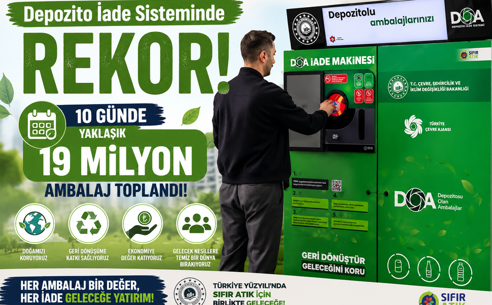 Depozito İade Sisteminde Rekor: 10 Günde Yaklaşık 19 Milyon Ambalaj Toplandı!