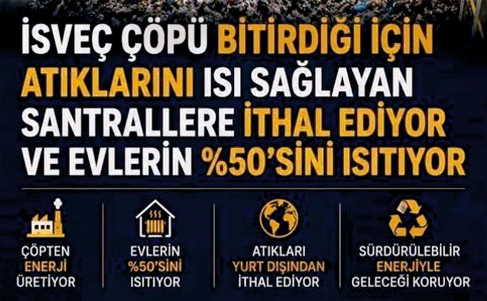 İSVEÇ ÇÖPÜ BİLE EKONOMİYE KAZANDIRIYOR