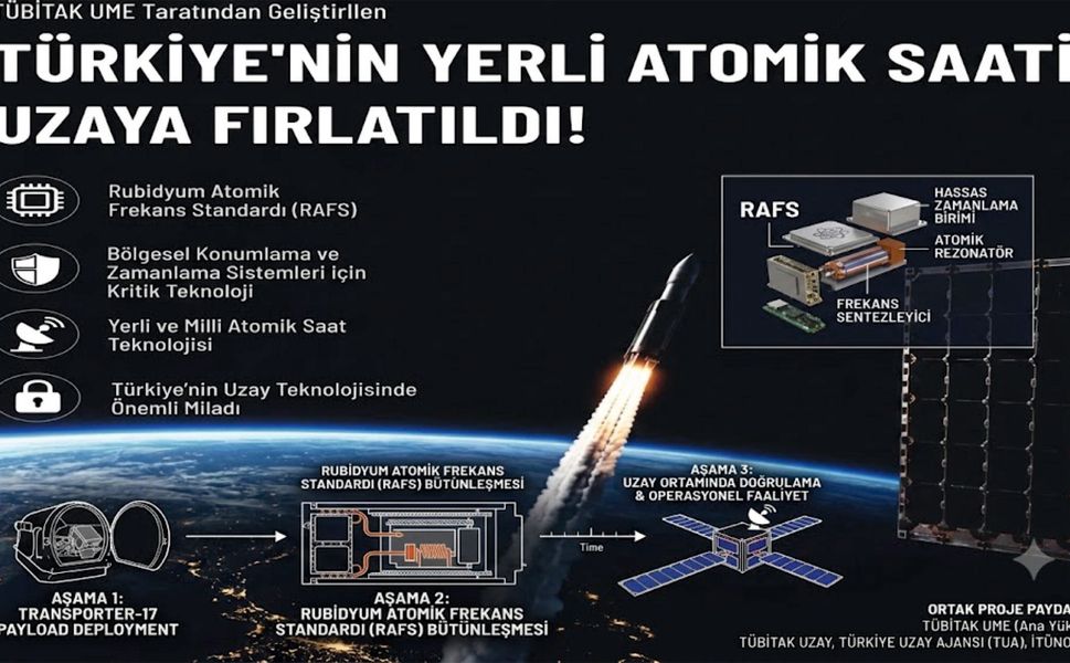 TÜRKİYE’NİN YERLİ ATOMİK SAAT FIRLATILDI!