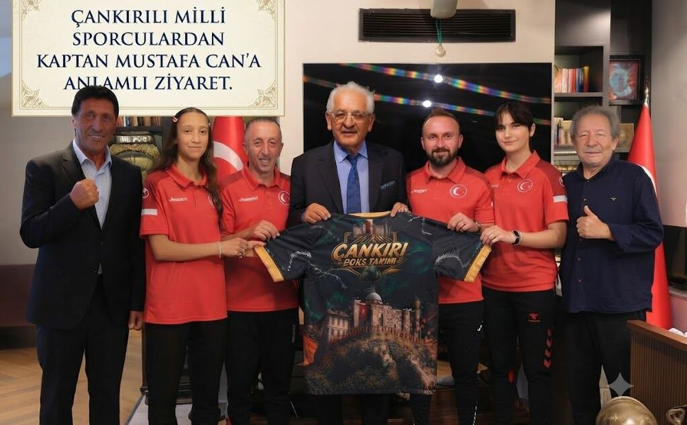 Çankırılı Milli Sporculardan Kaptan Mustafa Can’a Anlamlı Ziyaret