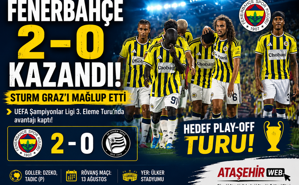 Fenerbahçe Sturm Graz’ı 2-0 mağlup etti.