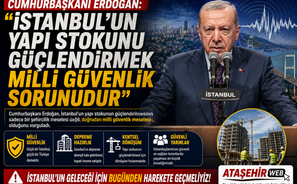 CUMHURBAŞKANI ERDOĞAN: "İstanbul'un Yapı Stokunu Güçlendirmek Milli Güvenlik Sorunudur"
