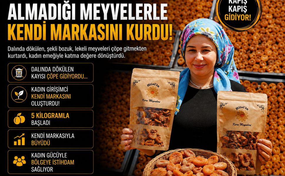 TÜCCARIN "LEKELİ" DİYE ALMADIĞI MEYVELERLE KENDİ MARKASINI KURDU!