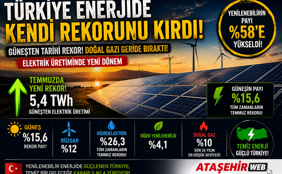 Türkiye Enerjide Kendi Rekorunu Kırdı