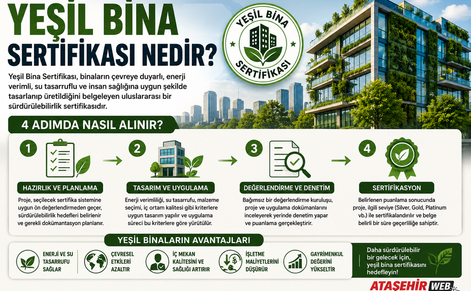 YEŞİL BİNA SERTİFİKASI NEDİR? 4 ADIMDA NASIL ALINIR?