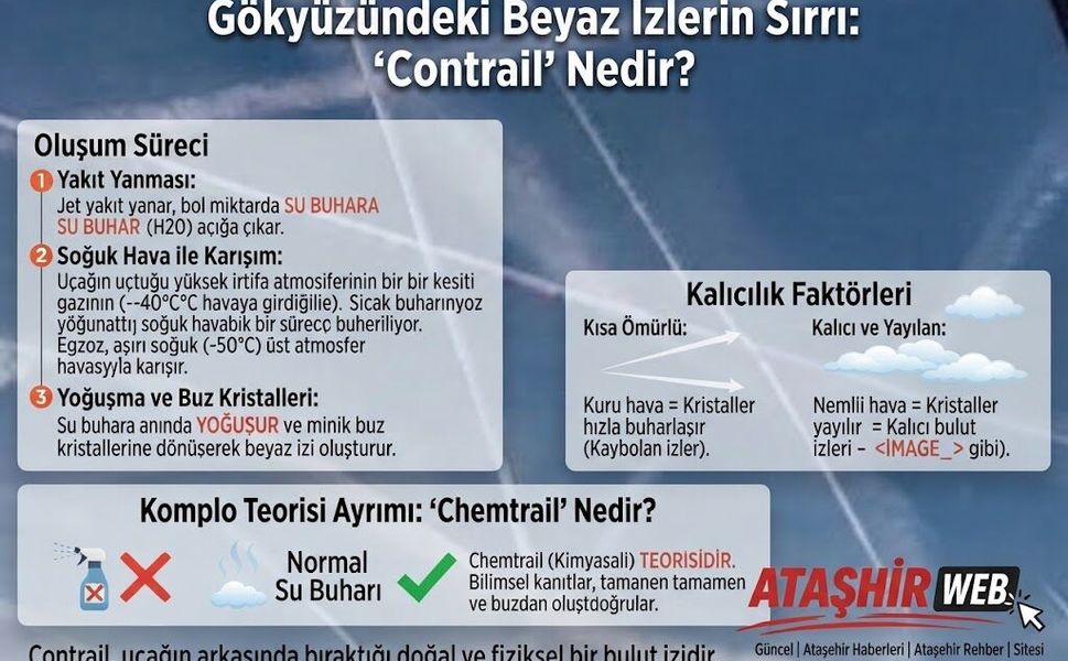 Gökyüzündeki Beyaz İzlerin Sırrı: "Contrail" Nedir?