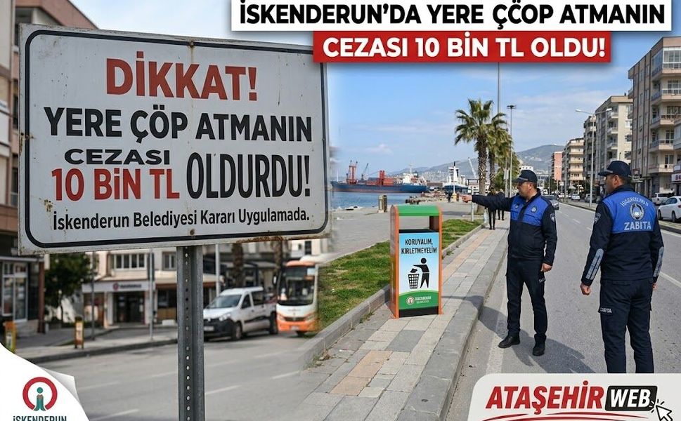 İskenderun’da Yere Çöp Atmanın Cezası 10 Bin TL Oldu!