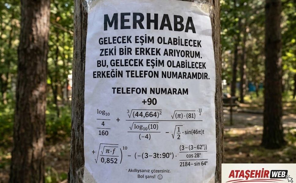 Sokak Lambasına İlan Astı: “Adayların Zeka Seviyesini Ölçecek”