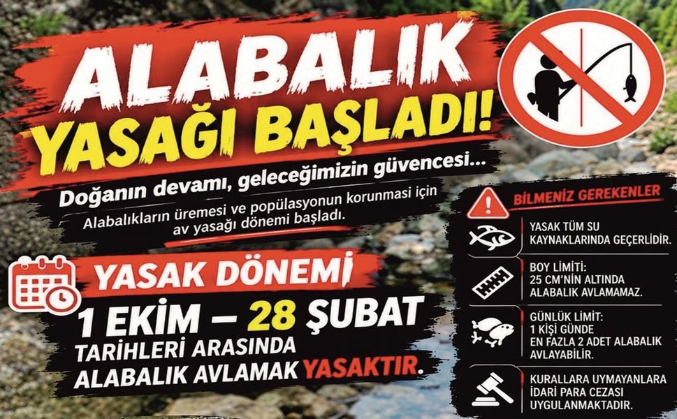 Doğal Alabalık Avı Yasak Dönemi Başladı: "Yasağa Uy, Doğayı Koru!"