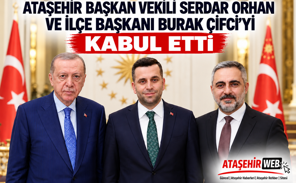 Cumhurbaşkanı Erdoğan Ataşehir Başkan Vekili Serdar Orhan ve İlçe Başkanı Burak Çifci'yi kabul etti.