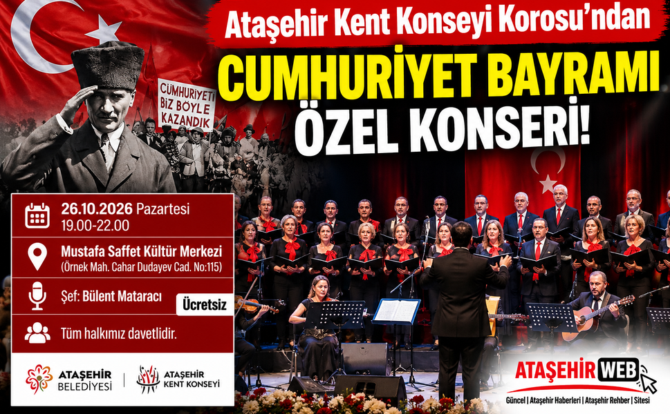 Ataşehir Kent Konseyi Korosu’ndan Cumhuriyet Bayramı Özel Konseri!