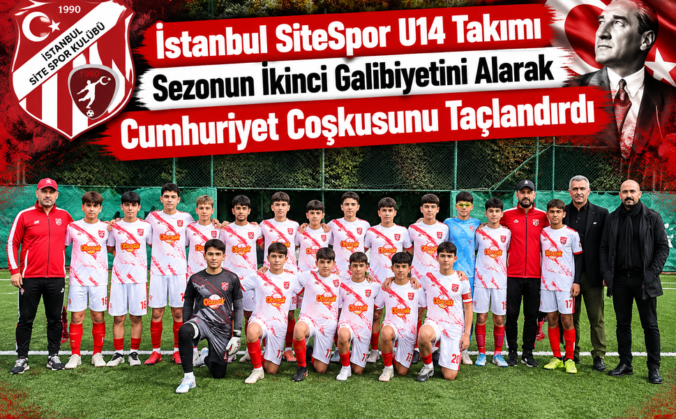 İstanbul SiteSpor U14 Takımı Sezonun İkinci Galibiyetini Alarak Cumhuriyet Coşkusunu Taçlandırdı