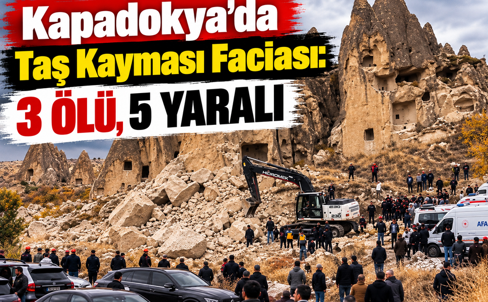 Kapadokya’da Taş Kayması Faciası: 3 Ölü, 5 Yaralı