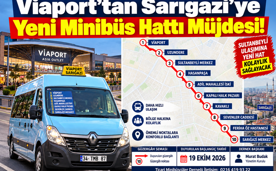 Viaport’tan Sarıgazi’ye Yeni Minibüs Hattı Müjdesi